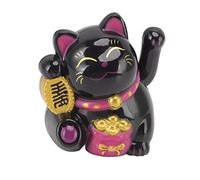 Haofy Lucky Beckoning Cat, Chinese Lucky Cat Fortune Cat Décoration Waving Arm Statue Figurine Home Car Ornaments (Asseyez-Vous sur Le côté Noir)