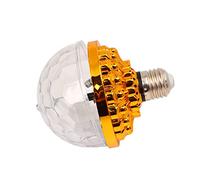 Haofy Lumière Rotative LED RGB 6W, Synchronisation Musicale E26/E27, Lampe de Fête Disco pour la Maison, Décorations de Vacances en Boîte de Nuit (Ampoule dorée (6 couleurs))