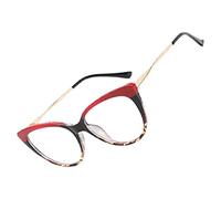 Haofy Lunettes Bloquant la Lumière Bleue, Protection UV avec Distance Précise Entre Les Pupilles pour Les Femmes Qui Regardent la Télévision (Haut Rouge)