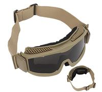 Haofy Lunettes de sécurité sur Lunettes, Verres Interchangeables Anti-buée pour les Utilisateurs de de Prescription avec une Couverture de 8,7 Pouces, Poids de 11,2 Onces, Ski, Cyclisme, Moto, (Kaki)