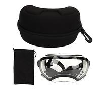 Haofy Lunettes Magnétiques Réglables pour Animaux de Compagnie avec Cadre Blanc, Lunettes de Soleil Coupe-Vent pour Chiens de Taille Moyenne et Grande (Verres Transparents)
