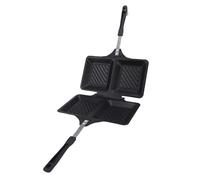 Haofy Machine à Griller, Presse à Panini Double Face Antiadhésive pour la Cuisine à Domicile, le Petit-déjeuner, Cuit Deux Portions en 4 Minutes, Taille de Poêle de 9,8 X 5,5 Pouces, (BLACK)