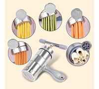 Haofy Machine à Nouilles Antilomination avec 5 Têtes de Moule, Rapide et sans Effort, Machine à Coller pour Nouilles Faites Maison, Facile et Entretien