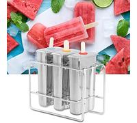 Haofy Machine à Sucettes Ménagères DIY, Outil de Cuisine en Acier Inoxydable 304 pour Enfants, Comprend des Moules à Crème Glacée et une Brosse de Nettoyage, Amusant pour les Friandises Familiales