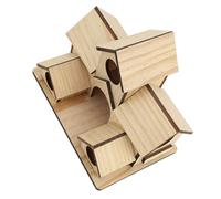 Haofy Maison D'oiseau en Bois Non Peint, pour de Belles Mini Mangeoires Endormies pour Jardin Extérieur, Bois en Caoutchouc, 7,9 X 5,9 X 5,1 Pouces