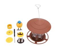 Haofy Mangeoire Automatique pour Oiseaux, Mangeoire pour Oiseaux Sauvages Suspendue par gravité avec Oiseau simulé pour Jardin, Balcon, Patio, Couvercle à Pression, Facile à Nettoyer