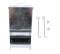 Haofy Mangeoire D'extérieur pour Lapins avec Housse de Pluie, Mangeoire Galvanisée de Grande capacité, Résistante aux Intempéries, pour Cour, Jardin, Clapier à Lapin, Poulailler,