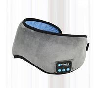 Haofy Masque pour les Yeux Musical, Confort Léger, écouteurs de Sommeil sans Fil, Batterie Rechargeable, pour le Yoga et les Voyages (GREY)