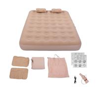 Haofy Matelas Double Autogonflant, Lit Pneumatique Portable floqué Doux avec Pompe Intégrée, Coussin de Couchage Confortable Pliable pour Les Invités à la Maison, Le Camping, Les Voyages, Les