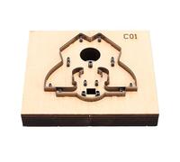 Haofy Matrice de Découpe pour Cuir en Forme de Vache, Lame en Acier au Carbone, Base en Bois, Moule de Perforation pour la Fabrication de Porte-clés et Pendentifs en Cuir, épaisseur du