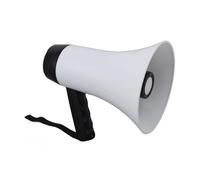 Haofy Mégaphone Portable 30W avec Enregistrement Portée 500M Batterie 3500mAh ABS Puissance Sonore pour Événements Sport École 20cm Noir