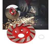 Haofy Meule Diamantée de 100 Mm avec Abrasif Puissant pour le Meulage du Béton de Pierre, Travail de Frittage Durable, Disque de Meulage Diamant Rouge pour Meuleuse et Fraises