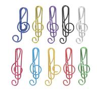 Haofy Mignons Trombones en Forme de Note de Musique en Métal pour L'école de Bureau de Bureau, 100 Pièces Trombones de 10 Couleurs pour les étudiants et les Enseignants de Signet