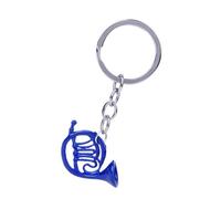 Haofy Mini Accessoires de Corne Porte-clés, Construction en Métal, Design Charmant de Corne Française, Excellent Cadeau pour Les Amateurs de Musique et Les étudiants (Porte-clés Cor Français Bleu)
