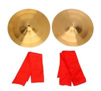 Haofy Mini Cymbales à Main 19cm Laiton Percussion (19 cm / 7,48 pouces) | Profil Fin de 0,5 Mm, Bords Lisses et Sûrs, Sons Nets et Articulés pour les Classes de Musique, Activités Préscolaires de