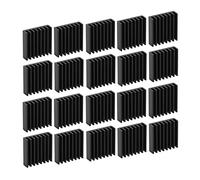 Haofy Mini Dissipateurs de Chaleur en Aluminium pour Puces PC Alimentations IC, 20 Pièces Dissipateurs Thermiques Résistants à L'usure pour équipement électrique, 0,8x0,8x0,2 Pouces, pour Composants