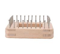 Haofy Mini Métier à Tricoter carré 6 X 6 Pouces avec Crochets Non Amovibles - Planche à Tisser en Bois Dur pour Chaussettes, Couvertures, Foulards et Tapis, Loisirs Créatifs et Usage Domestique