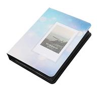 Haofy Mini Mini Album Photo 64 Poches Stockage pour 7s / 8/25 / 50s / 90 avec PVC Matériau Durable à la Mode (Point de lumière bleue)