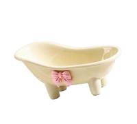 Haofy Mini Porte-savon de baignoire, porte-savon décoratif en plastique avec nœud papillon pour salle de bain cuisine (style régulier)