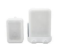 Haofy Mini Sonnette, Base Autoportante, Sonneries Multiples, Lumière LED, Sonnette de Porte, Bâton sur Récepteur et émetteur de Lumière LED Couleur pour Sourd Muet pour la Maison