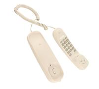 Haofy Mini Téléphone Filaire Mural avec Fonction Double Système FSK DTMF pour Bureau à Domicile, Matériau ABS, Blanc, 1 Ligne Téléphonique pour école, Hôtel, Bureau, Usage Domestique