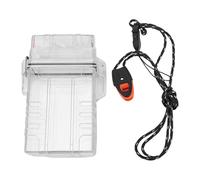 Haofy Mini Tube de Rangement en Plastique avec Cercle d'étanchéité en Caoutchouc et Lanière pour Clés, Cartes d'identité, Bijoux, Sports de Plein Air (White)