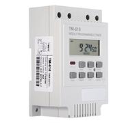 Haofy Minuterie Numérique en Plastique, Contrôleur d'économie d'énergie Programmable Hebdomadaire, écran LCD 12 V, 17 Paramètres Marche/arrêt, 1 Min à 168 Heures pour Lampes, TV, Radio, Usage