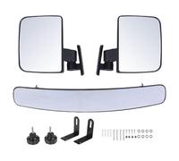 Haofy Miroirs Latéraux de Charrette Miroir de Vue Arrière pour Le Support de Rotation de la Voiture du Club Ezgo Club avec Un Véritable Objectif en Verre Non Distorsion