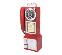 Haofy Modèle de Téléphone Vintage, Construction en Résine de 2,5 Lb, Téléphone Décoratif au Design Rétro Authentique pour Décoration de Bar, Présentoir de café, Décoration de Bureau à Domicile (rouge)