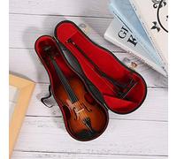 Haofy Modèle de Violon Miniature en Bois fabriqué à la Main, Décoration pour les Collectionneurs Amateurs de Musique, Présentoir de Bureau à Domicile de 7,9 Pouces, Ensemble Complet avec Support et