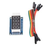 Haofy Module D'affichage Compact à 4 Chiffres avec luminosité LED Réglable, Installation Facile pour Port IO MCU 3 Voies, adapté aux Expériences électroniques