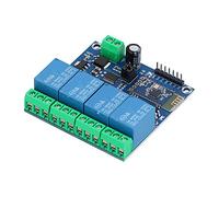 Haofy Module de Relais à 4 Canaux contrôlé par avec Voyant Lumineux pour Télécommande de Téléphone Portable DC12V, adapté aux Amateurs de Domotique