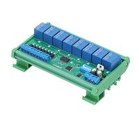 Haofy Module de Relais de Boîtier de Rail avec 8 Entrées 8 Fonctions de Sortie pour Carte D'extension PLC de Contrôle, adapté aux Amateurs de Domotique, 12 V