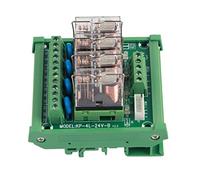 Haofy Module D'interface de Relais 4 Canaux 12 V Montable sur Rail DIN avec Bornier de Haute qualité, PCB Double Couche de Cuivre, Idéal pour les Projets D'automatisation