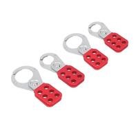 Haofy Moraillon de Verrouillage en Acier avec Poignée en Nylon avec 6 Trous pour le Verrouillage de sécurité, Lot de 2 Moraillons de pour étiquette de, Idéal pour la Couleur du Loquet de