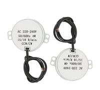 Haofy Moteur à Courant Alternatif Efficace, Pièces de Transmission électrique Synchrone à Faible Bruit pour Ventilateurs électriques, Chauffages, 2 Pièces 220-240V 15-18 Tr/min 4W