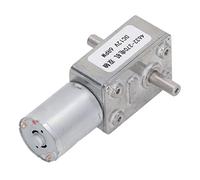 Haofy Moteur à Engrenages à Vis sans Fin DC12V, Micro Moteur à Engrenages DC à Direction Variable pour Ouvre-fenêtre, Ouvre-porte, Aluminium et Laiton (6RPM)