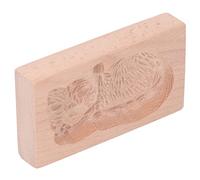 Haofy Moule à Biscuits en Forme d'animal, capacité de 2 Lb, pour 2 à 4 Personnes, avec un Joli Motif sculpté aux Couleurs Vives, Tampon de Presse à Biscuits en Bois pour la Cuisine Familiale, la