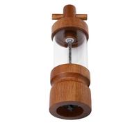 Haofy Moulin à Sel Manuel en Acrylique, Corps Transparent, Dessus en Bois, grossièreté Réglable pour Sel de Mer, Rose de L'Himalaya, Broyage sans Désordre pour Comptoir de Cuisine,