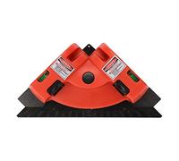 Haofy Niveau Laser, équerres de Positionnement à 90°, Pinces à Angle Droit, Niveau de Projection de Ligne Laser Horizontale, Outil D'alignement avec 2 Ventouses(Rouge)