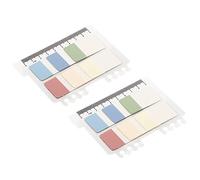 Haofy Notes Autocollantes Transparentes, Matériau PET Imperméable, 2 Ensembles de 6 Couleurs pour une Utilisation au Bureau et à l'école