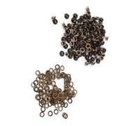 Haofy Oeillets en Métal de Haute qualité avec Rondelles, Ensemble de 100 Petits œillets pour Accessoire D'artisanat du Cuir, œillets de Remplacement pour Lacets de Vêtements, Ceintures, de 4 Mm, 5