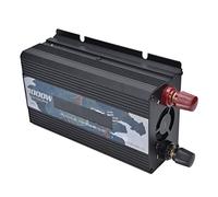 Haofy Onduleur à Onde Sinusoïdale Pure, Convertisseur de Puissance Intelligent 3000W avec Affichage Alliage D'aluminium DC12V à AC220V Onduleurs(Le Noir)
