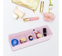 Haofy Organisateur de Chaussettes, Tiroir de Rangement à 5 Compartiments pour Sous-vêtements, Chaussettes et Accessoires, Convient aux Placards Standard de 10,5 X 2,7 X 3,2 Pouces, Idéal pour (PINK)
