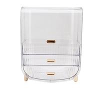 Haofy Organisateur de Maquillage en Acrylique Transparent à 3 Couches pour la Maison, la Salle de Bain, Le Dortoir - Organiseur Cosmétique de Grande capacité Anti-poussière avec Tiroirs pour Rouge à