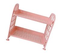 Haofy Organisateur d'étagère de Bureau à 2 Couches en Plastique ABS, capacité de 190 G pour Bureau, Maison, vanité, Support de Rangement Empilable Pliable avec Garde-corps Latéral, Gain de Place
