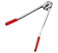 Haofy Outil de Cerclage Manuel avec Mâchoire Traitée Thermiquement pour une dureté Accrue, Pince à Sertir pour Divers Projets, Largeur de Sangle 1/2"-3/4", Matériau en Acier 45 (rouge)