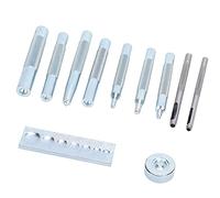 Haofy Outil de Poinçonnage D'oeillets, Outil de Rivetage à Pression en Acier Rapide pour le Matériel de Kit D'artisanat du Cuir