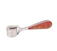 Haofy Outil de Rouleau d'artisanat en Cuir avec Poignée en Acier Inoxydable pour un Pressage des Bords Lisses, Projets de Bricolage en Cuir, Accessoires Faits à la Main, Utilisation en Atelier