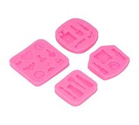 Haofy Outils de Maquillage Moules en Silicone Antiadhésifs Moules à Fondant Souples Durables pour Gâteau Pain glacé 7 Cm Rose Lot de 4 pour la Cuisson Bricolage